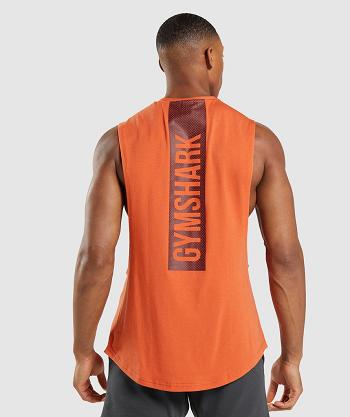 Camiseta Tirantes Gymshark Bold Drop Arm Hombre Naranjas | CO 3183RVD